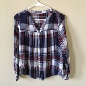 Altar’d State Plaid Top